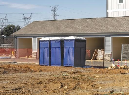 the number of construction portable restrooms required depends on the number of employees and the duration of the project